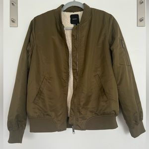 Army Green Forever 21 Bomber Jacket
